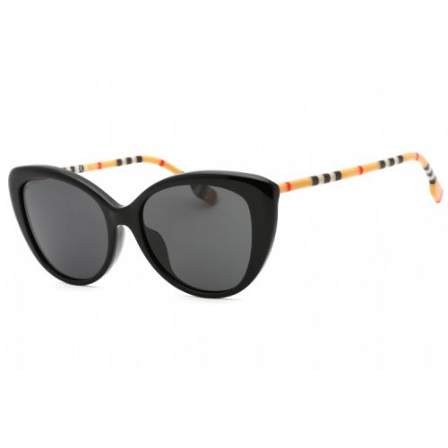 Women's Sunglasses - Black Cat Eye Frame Dark Grey Lens / 0BE4407F 385387 - BURBERRY - Modalova