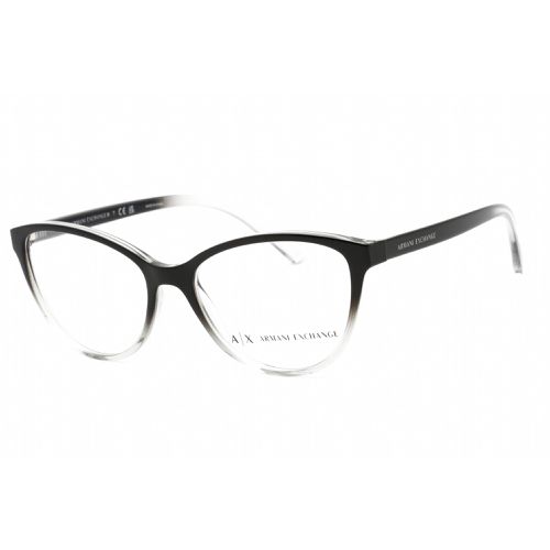 Women's Eyeglasses - Black/Grey Cat Eye Plastic Frame / AX3053 8255 - Armani Exchange - Modalova