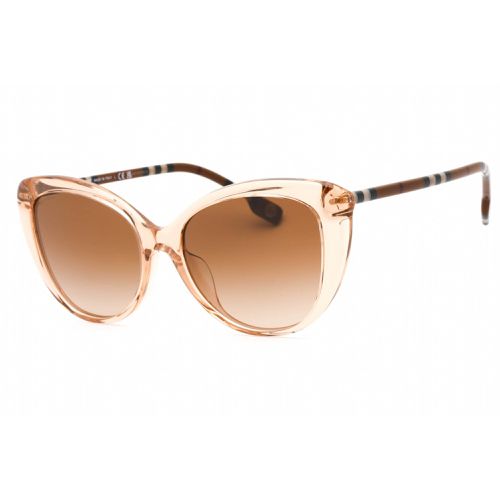 Women's Sunglasses - Peach Cat Eye Frame Brown Grey Lens / 0BE4407F 408813 - BURBERRY - Modalova