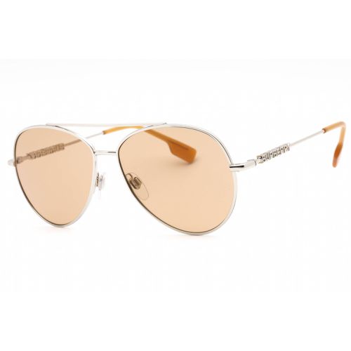 Women's Sunglasses - Silver Metal Full Rim Frame / 0BE3147 1344M4 - BURBERRY - Modalova