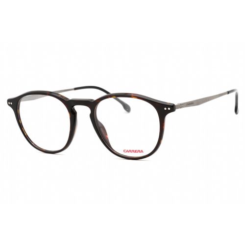 Men's Eyeglasses - Havana Round Frame Clear Demo Lens / 8876 0086 00 - Carrera - Modalova
