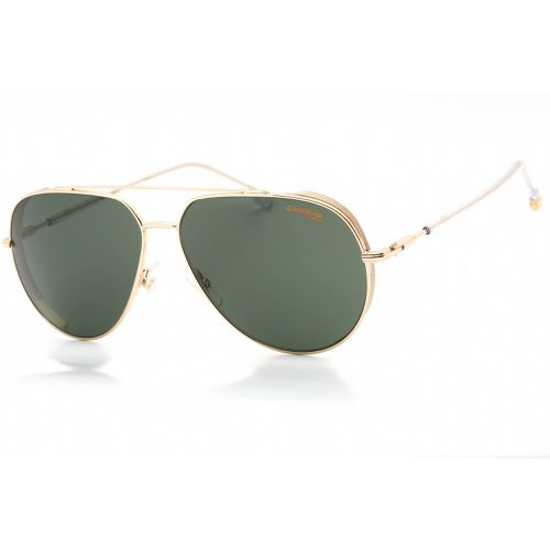 Men's Sunglasses - Gold Crystal Metal Frame Green Lens / 221/S 0LOJ QT - Carrera - Modalova