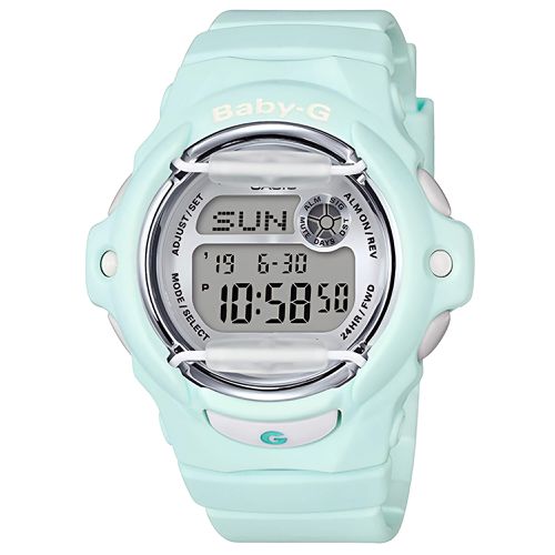 Women's Digital Watch - Baby-G Digital Dial Light Green Strap Dive / BG169R-3 - Casio - Modalova