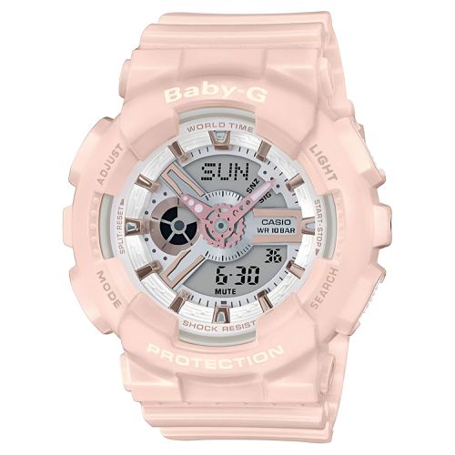 Women's Analog-Digital Watch - Baby-G Pink Resin Strap / BA110RG-4A - Casio - Modalova