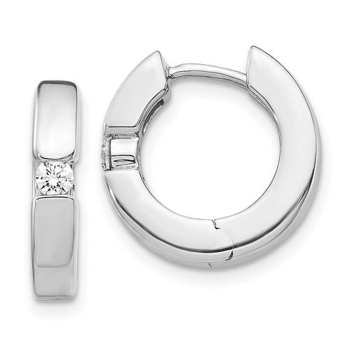 K White Gold AA Diamond Hinged Hoop Earrings - Jewelry - Modalova