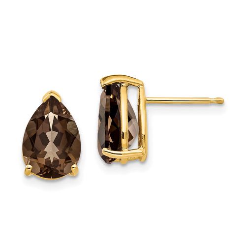 K 10x7 Pear Smoky Quartz Earrings - Jewelry - Modalova