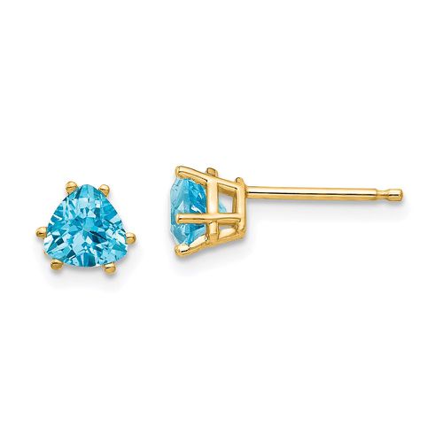 K 5mm Trillion Blue Topaz Earrings - Jewelry - Modalova