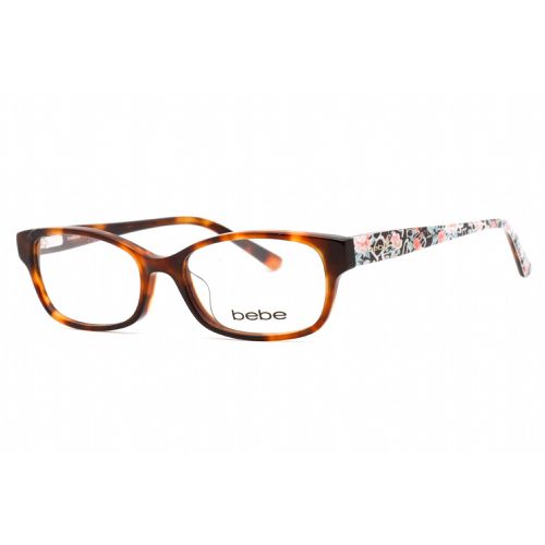 Women's Eyeglasses - Tortoise Plastic Full Rim Rectangular Frame / BB5183 200 - Bebe - Modalova