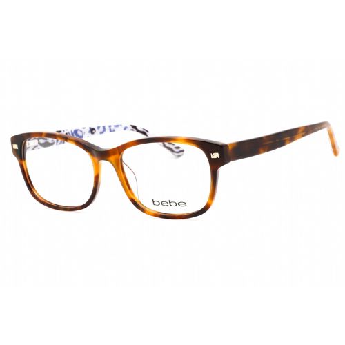 Women's Eyeglasses - Tortoise Plastic Full Rim Rectangular Frame / BB5193 220 - Bebe - Modalova