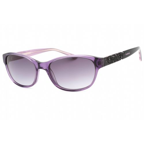 Women's Sunglasses - Purple Crystal Zylonite Full Rim Oval Frame / BB7097 519 - Bebe - Modalova