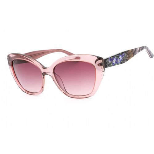 Women's Sunglasses - Rose Crystal Acetate Full Rim Cat Eye Frame / BB7203 600 - Bebe - Modalova
