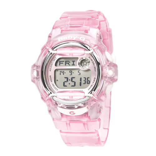 Women's Alarm Watch - Baby-G Pink Transparent Strap Digital Dial / BG169R-4 - Casio - Modalova