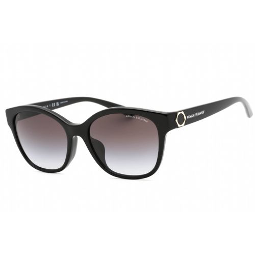 Women's Sunglasses - Shiny Black Cat Eye Frame / 0AX4127SF 81588G - Armani Exchange - Modalova