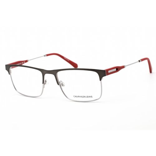 Men's Eyeglasses - Matte Gunmetal/Red Metal Frame / CKJ21202 009 - Calvin Klein Jeans - Modalova