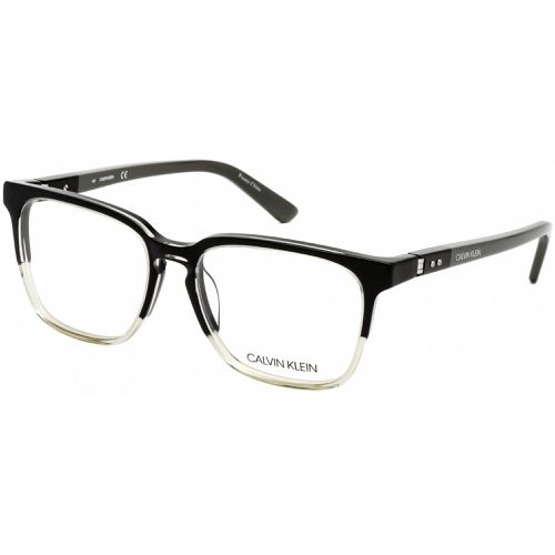 Men's Eyeglasses - Crystal Smoke/Black Rectangular Frame / CK19511 072 - Calvin Klein - Modalova