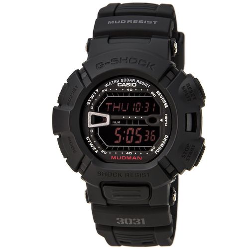 G9000MS-1 Men's G-Shock World Time Black Resin Strap Black Digital Dial Quartz Dive Watch - Casio - Modalova