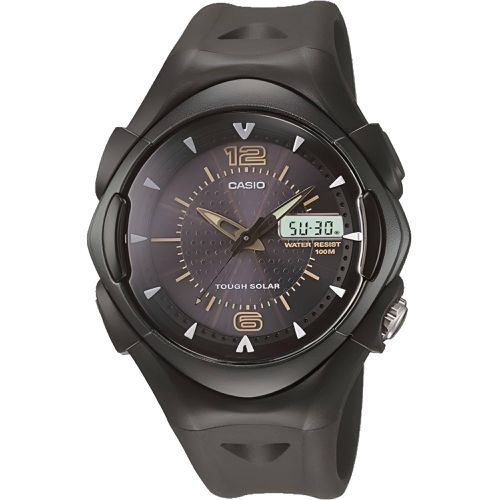 Men's Watch - Alarm Black Dial Rubber Strap Analog-Digital Date / MDA-S11H-1B2 - Casio - Modalova