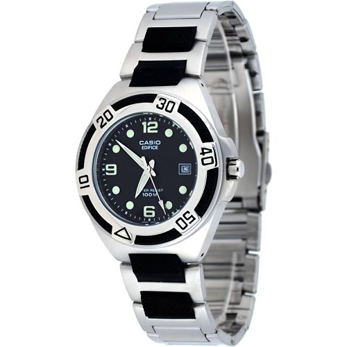 Men's Watch - Edifice Black Resin and Stainless Steel Bracelet / EF-101D-1AV - Casio - Modalova