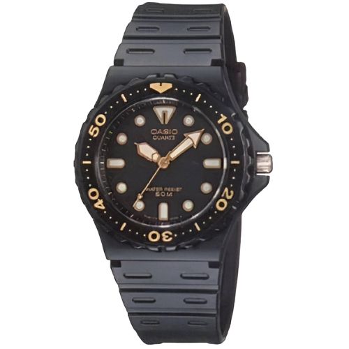 Men's Watch - Quartz Black Dial Plastic Case Rubber Strap / MW-82-1E - Casio - Modalova