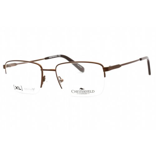 Men's Eyeglasses - Brown Half Rim Rectangular Frame / CH 96XL 009Q 00 - Chesterfield - Modalova