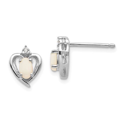 K White Gold Opal Diamond Earring - Jewelry - Modalova