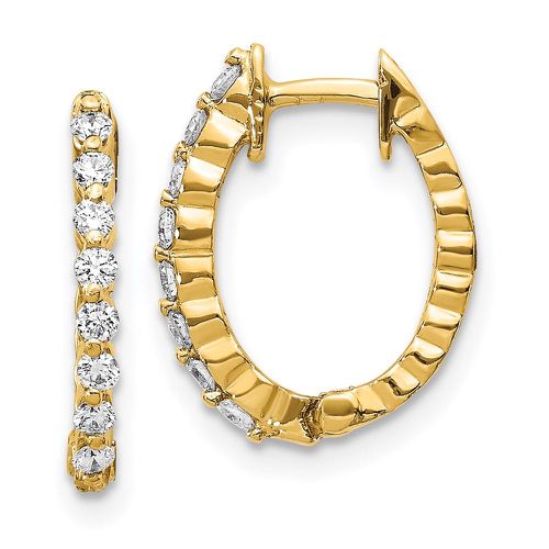 K AA Diamond Hinged Hoop Earrings - Jewelry - Modalova