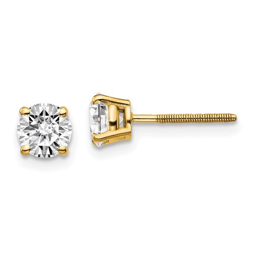 Ky 1.00ct. SI3 G-I Diamond Stud Thread on/off Post Earrings - Jewelry - Modalova