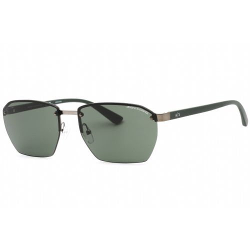 Men's Sunglasses - Matte Gunmetal/Matte Green Frame / 0AX2048S 600371 - Armani Exchange - Modalova