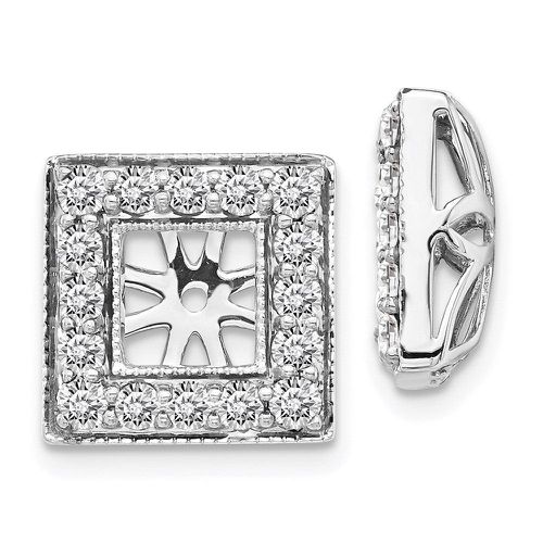 K White Gold Diamond Square Jacket Earrings - Jewelry - Modalova