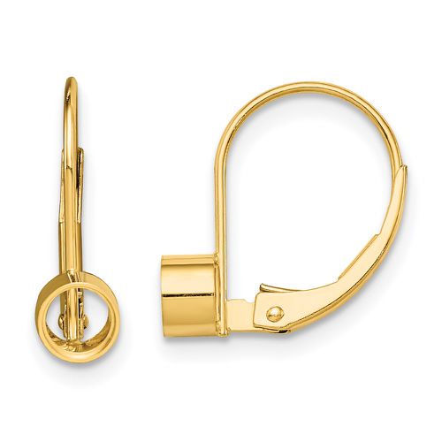 K 4mm Round Leverback Earring Mountings - Jewelry - Modalova