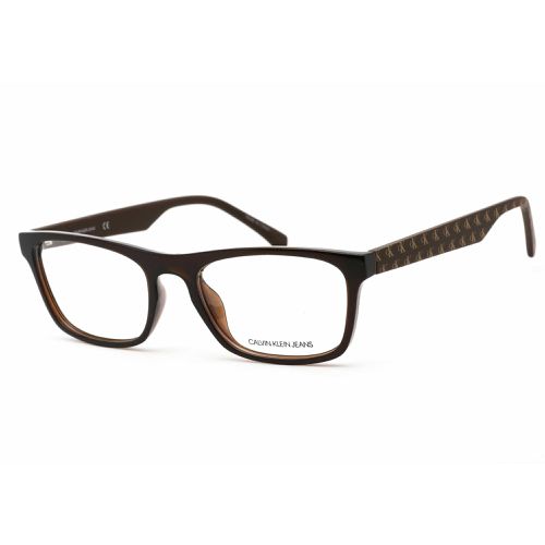 Men's Eyeglasses - Crystal Dark Brown Rectangular / CKJ20517 201 - Calvin Klein Jeans - Modalova