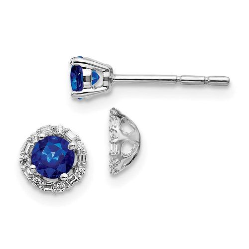 K White Gold Diamond & Sapphire Earrings - Jewelry - Modalova