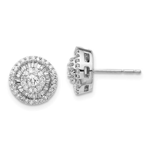 K White Gold Diamond Cluster Post Earrings - Jewelry - Modalova