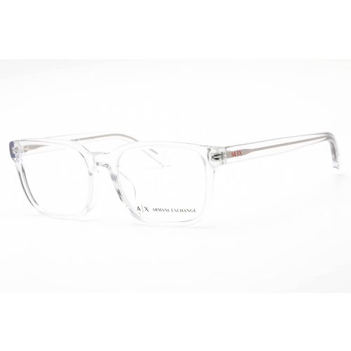 Men's Eyeglasses - Shiny Crystal Frame Clear Demo Lens / 0AX3071F 8235 - Armani Exchange - Modalova