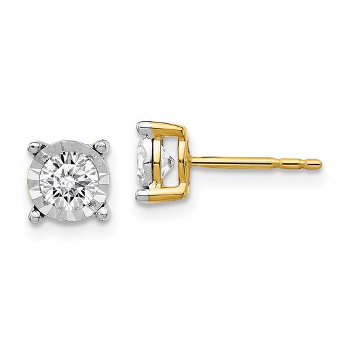 K Two-Tone Diamond Earrings - Jewelry - Modalova
