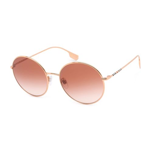 Women's Sunglasses - Rose Gold Round Metal Full Rim Frame / 0BE3132 133713 - BURBERRY - Modalova