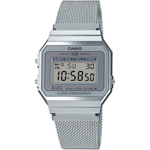 Unisex Digital Watch - Vintage Silver Stainless Steel Bracelet / A700WM-7AVT - Casio - Modalova