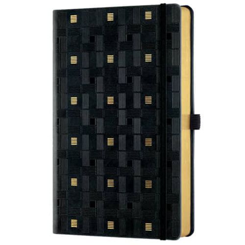 A5 Notebook - Copper and Gold Weaving Gold, Ruled, Black / QC6QM-464 - Castelli - Modalova