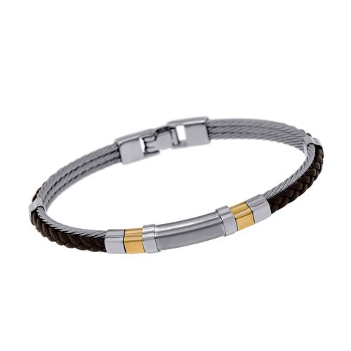 Stainless Steel and 18K Yellow Gold Bangle Bracelet 04-93-BR05-00 - Alor - Modalova