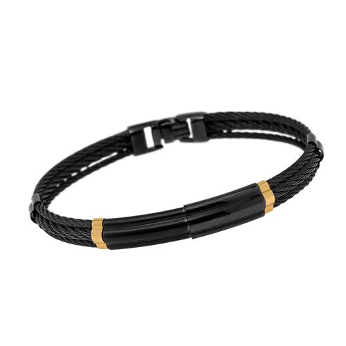 Stainless Steel and 18K Yellow Gold Cable Bracelet 04-92-6898-00 - Alor - Modalova