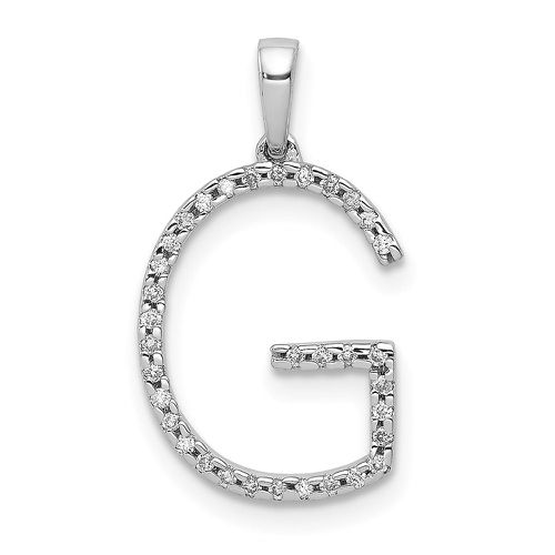 K White Gold Diamond Initial G Pendant - Jewelry - Modalova