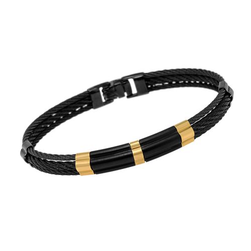 Stainless Steel and 18K Yellow Gold Cable Bracelet 04-92-6894-00 - Alor - Modalova