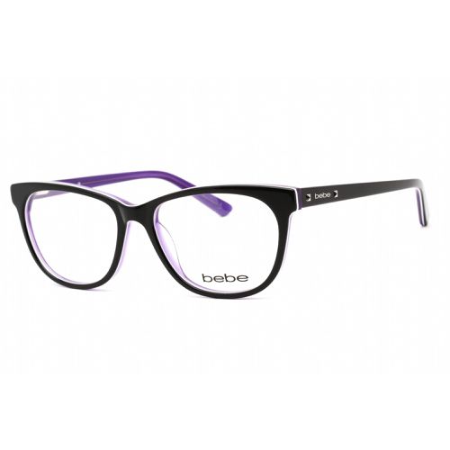 Women's Eyeglasses - Black Rectangular Shape Plastic Frame Clear Lens / BB5108 001 - Bebe - Modalova