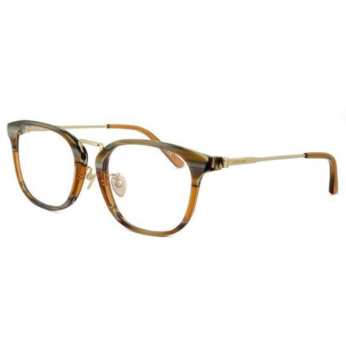 Men's Eyeglasses - Amber Horn Square Frame / CK18712A 247 - Calvin Klein - Modalova