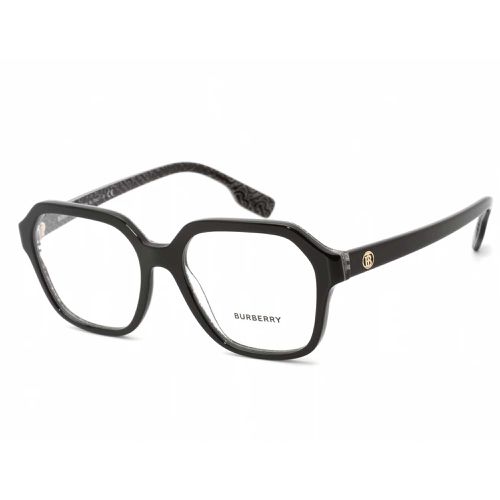Women's Eyeglasses - Black Print Crystal Frame Clear Lens / 0BE2358 3977 - BURBERRY - Modalova