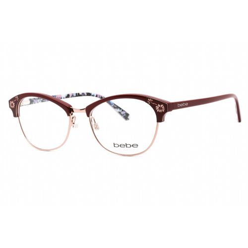 Women's Eyeglasses - Berry Rectangular Shape Plastic Frame Clear Lens / BB5162 600 - Bebe - Modalova
