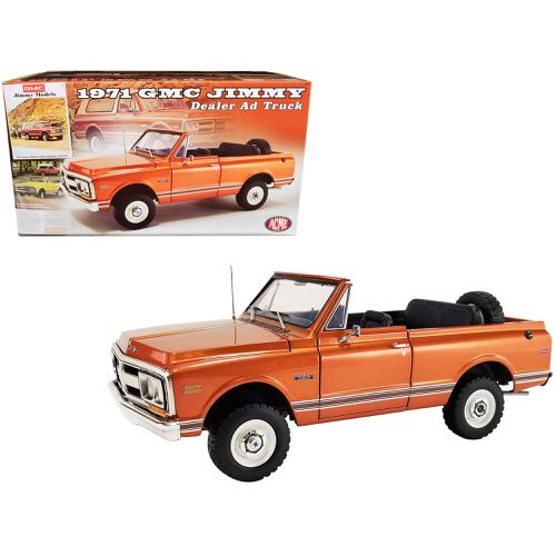 Scale Car - Dealer Ad Truck GMC Jimmy Orange Metallic with White Top - ACME - Modalova
