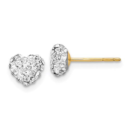K Crystal 6mm Heart Post Earrings - Jewelry - Modalova