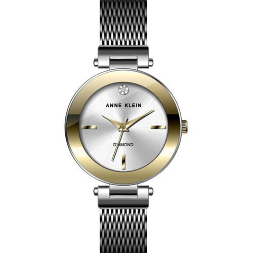 Women's Quartz Watch - Silver Dial Mesh Bracelet / 3035SVTT - Anne Klein - Modalova