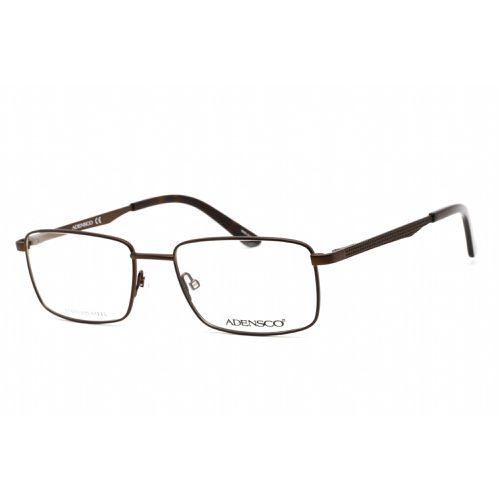 Men's Eyeglasses - Matte Brown Stainless Steel Rectangular / AD 129 04IN 00 - Adensco - Modalova